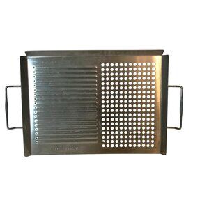 Kitchenaid Stainless Steel BBQ Grill Topper Tray 19 X 12 With Handles